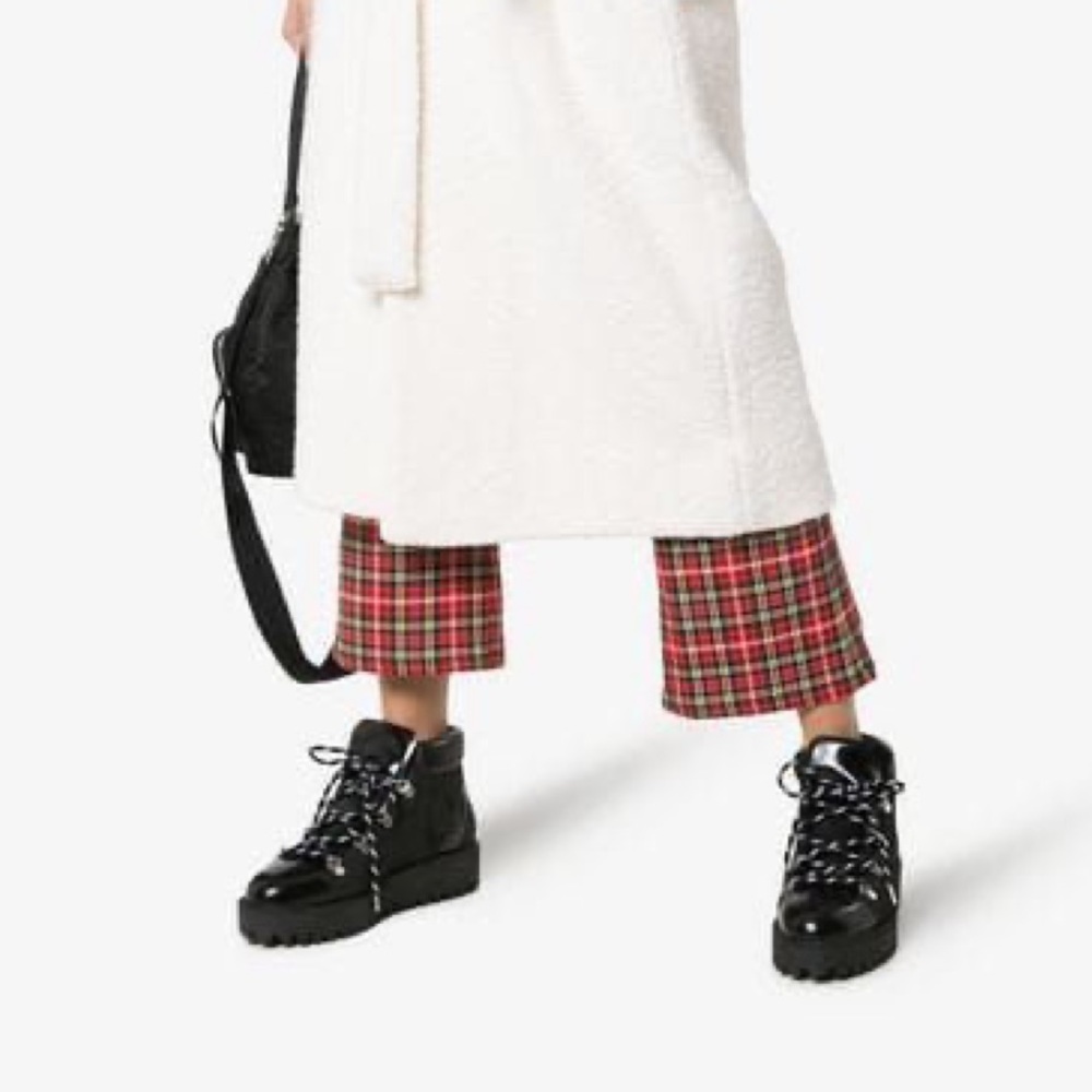 Ganni Alma Leather + Suede Ankle Boots - Picture 1 of 3